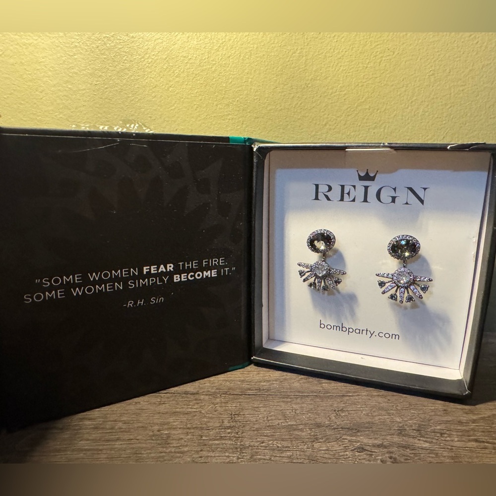 Bomb Party Reign the Villain Collection earrings.